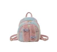 Kawaii Long Ear Furry Mini Backpack for Cute Rabbit Plush Bag (Pink | Multi Pocket Design Lightweight Polyester Daypack with Comfortable Shoulder Straps (Pink 200x190x90)