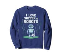 Kawaii LOVE SOCCER & ROBOTS Just Boy Who Score Mom Goalie Sweatshirt
