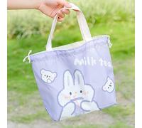 Kawaii Lunch Bag for Girls Cute Insulated Lunch Box Aesthetic Stuffs Japanese Anime Bento Cooler Bag Lunch Tote Bag for School Picnic Office (Purple)