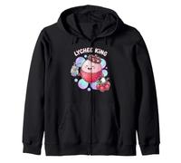 Kawaii Lychee King Tropical Fruit Bubble Tea Drink Zip Hoodie