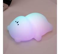 Kawaii Lying Bear Night Light - Dimmable Super Squishy Silicone Lamp for Room Decor & Camping