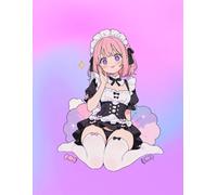 Kawaii Maid Anime Graph Notebook: Cute Graph Rules Math Journal with Date Field - 90 Pages. Large 8.5×11, Aesthetic Pink Anime Maid Illustrations for School & Study