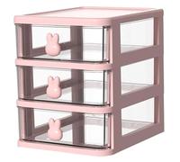 Kawaii Makeup Organizer with Drawer 3 Layer Kawaii Pen Holder Visible Stationery Organizer for Office, School, Home Pen Holder