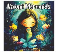 Kawaii Mermaids: Cute Fantasy Coloring Book For Girls: Adorable Underwater Adventures with Cute Mermaids, Magical Sea Creatures, and Ocean Fun for Girls Ages 4-8 (Kawaii Animal Series)