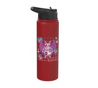 Kawaii Mothman Strawberry Milk Shake Carton Stainless Steel Insulated Water Bottle