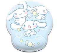 Kawaii Mouse Pad with Wrist Support, Cute Ergonomic Mouse Pads with Non-Slip Base for Home Office Decor for Women Essentials Desk Decor Accessories (Blue01)