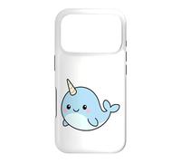Kawaii Narwhal Cartoon - Cute Blue Illustration Case for iPhone 17 Pro