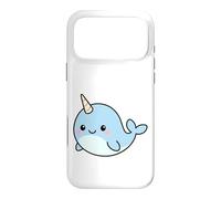 Kawaii Narwhal Cartoon - Cute Blue Illustration Case for iPhone 17 Pro Max