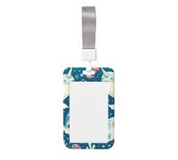 Kawaii-Narwhals Abs Vertical Id Badge Holder, Name Badge with Clear Scanning Film