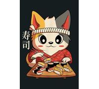 Kawaii Neko Sushi Vintage Japanese Anime Lover Gift: Notebook Planner - 6x9 inch Daily Planner Journal, To Do List Notebook, Daily Organizer, 114 Pages
