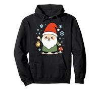 Kawaii Nordic Gnome with Lantern Winter Forest Spirit Pullover Hoodie