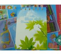 Kawaii Notebooks - Nature Design - 2mm Hardback Spiral Bound Size: A6 - The Blue Sky (Green Leaves)