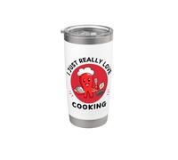 Kawaii Octopus Lover I Just Really Love Cooking Lover Stainless Steel Insulated Tumbler