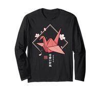 Kawaii Origami - Cute Japanese Origami Crane Long Sleeve T-Shirt