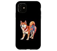 Kawaii Origami Shiba Inu |Japan flower pattern dog holder Case for iPhone 11