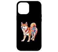 Kawaii Origami Shiba Inu |Japan flower pattern dog holder Case for iPhone 12 Pro Max
