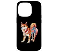 Kawaii Origami Shiba Inu |Japan flower pattern dog holder Case for iPhone 14 Pro