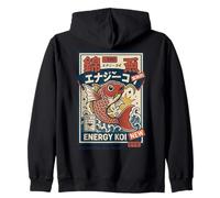 Kawaii Otaku Anime Japanese Streetwear Koi Carp Grunge Zip Hoodie