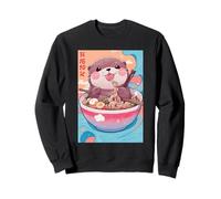 Kawaii Otter Eating Ramen Noodles Cute Japanese Anime Manga Sweatshirt