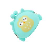 Kawaii Owl Silicone Coin Purse Mini Wallet in Light Green