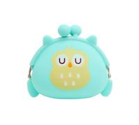 Kawaii Owl Silicone Coin Purse Mini Wallet Light Green