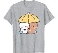 Kawaii Panda Bear Hug Bubu and Dudu Be Home Strolling Valentines Days Funny Gift Unisex T-Shirt (Grey,3XL)