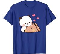 Kawaii Panda Bear Hug Bubu Dudu Love Valentines Days Funny Gift Unisex T-Shirt (Blue,M)