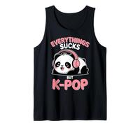Kawaii Panda Bear Kpop Everything Sucks But K Pop Girl Tank Top