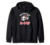 Kawaii Panda Bear KPop Everything Sucks But K Pop Girl Zip Hoodie