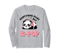 Kawaii Panda Bear Kpop Everythung Sucks But K Pop Girl Long Sleeve T-Shirt