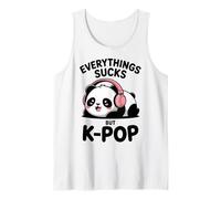 Kawaii Panda Bear Kpop Everythung Sucks But K Pop Girl Tank Top