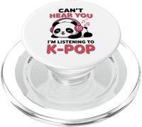 Kawaii Panda KPop Can't Hear You Listening To K Pop Girl PopSockets PopGrip for MagSafe