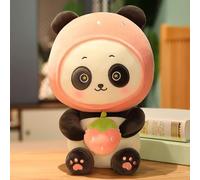 Kawaii Panda Plush Toy Cute Fruit Panda Pillow Stuffed Animal Doll Kids Sleeping Toys for Kids Birthday 35cm Pink