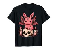 Kawaii Pastel Alt Goth Cute Creepy Rabbit Bat Skeleton Bunny T-Shirt