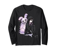 Kawaii Pastel Goth Bunny Anime Sad Emo Girl Alternative Long Sleeve T-Shirt