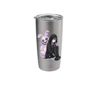 Kawaii Pastel Goth Bunny Anime Sad Emo Girl Alternative Stainless Steel Insulated Tumbler