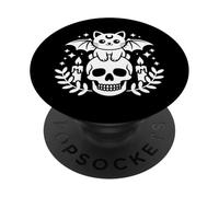 Kawaii Pastel Goth Creepy Cat Bat Skeleton PopSockets Adhesive PopGrip