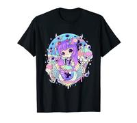 Kawaii Pastel Goth Cute and Creepy Girl with a Knife T-Shirt