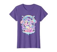 Kawaii Pastel Goth Cute and Creepy Unicorn Rainbow T-Shirt