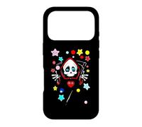 Kawaii Pastel Goth Cute Creepy Skull Grim Reaper Ghost Boo! Case for iPhone 17 Pro