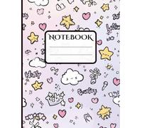 Kawaii Pastel Notebook for Girls: Cute Pink and Purple Aesthetic Journal with Stars, Hearts & Clouds | Perfect for School, Notes, and Creative Writing
