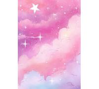 Kawaii Pastel Soft Pink Cloud Dreams Grid Journal - A4 0.5 cm lined Paper, 120 Pages: Cute Aesthetic Graph Paper Notebook for Kawaii Lovers, Students, Dreamers, and Creative Minds