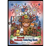 Kawaii Patriotic Animals Coloring Book: Cute USA Animals, 4th of July Fun, Chibi Creatures, Fireworks, Flags, and Adorable Americana Coloring Pages for Relaxation and Creativity