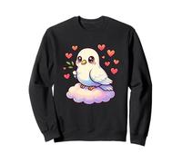 Kawaii Peace Dove Hearts Cloud Sweatshirt