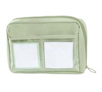 Kawaii Pencil Case, Large Capacity Canvas Cute Pencil Pouch, 90° Wide Opening Aesthetic Pouch with Zipper for Stationery, Makeup and Travel/8.7x6.3x2.4