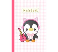 Kawaii Penguin Guitar Notebook | 120 Lined Pages | Cute Music Journal for Kids, Teens & Stationery Lovers | 6" x 9": Adorable Writing Diary with Rock ... Fun Gift for School, Journaling & Creativity