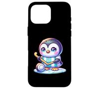 Kawaii Penguin Ice Hockey H7 Jersey Player On Ice Case for iPhone 16 Pro Max