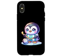 Kawaii Penguin Ice Hockey H7 Jersey Player On Ice Case for iPhone X/XS