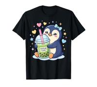 Kawaii Penguin Matcha Boba Bubble Tea Pastel Cute Anime T-Shirt