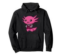 Kawaii Pink Gothic Axolotl Cute Halloween Pullover Hoodie